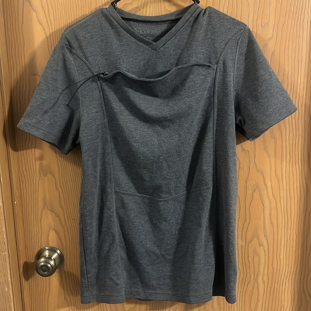 Lalabu Baby Soothing Dad Shirt Gray Short Sleeve Medium - Picture 9 of 11